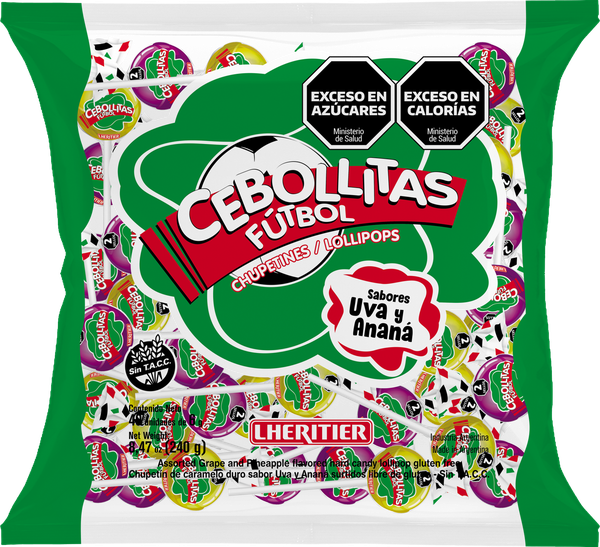 CEBOLLITAS Futbol sabor Ananá y Uva