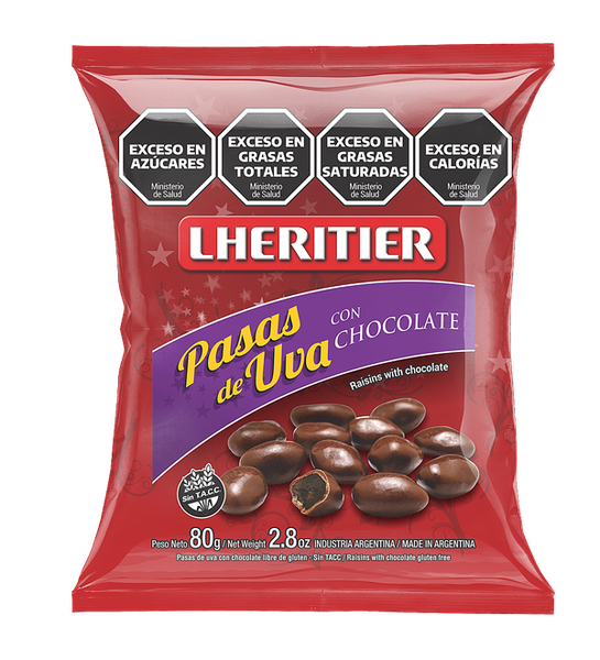 Pasas de Uva Bañadas con Chocolate