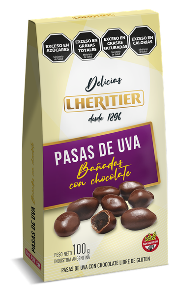 Pasas de Uva Bañadas con Chocolate