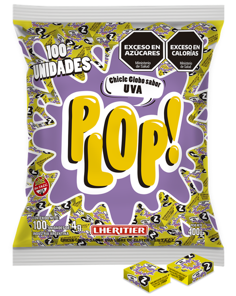 Chicles PLOP sabor Uva